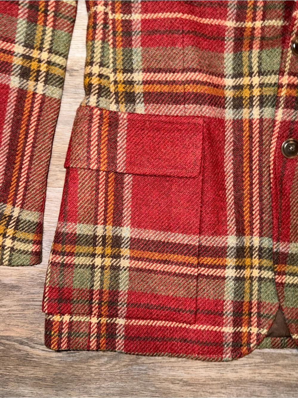 Polo Ralph Lauren Men's 40L Plaid Italy Wool Tweed Blazer Jacket Red NWT $1098 - Picture 3 of 12